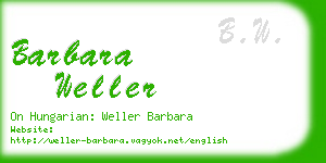 barbara weller business card